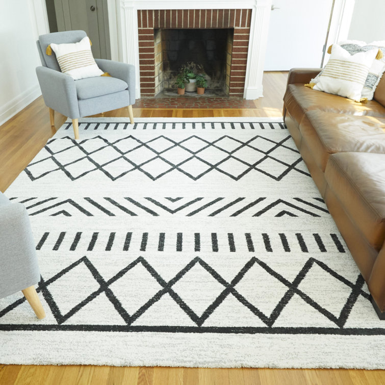 Balta Elle Geometric Cream Area Rug Wayfair